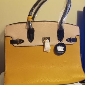 Mustard and Tan Bag